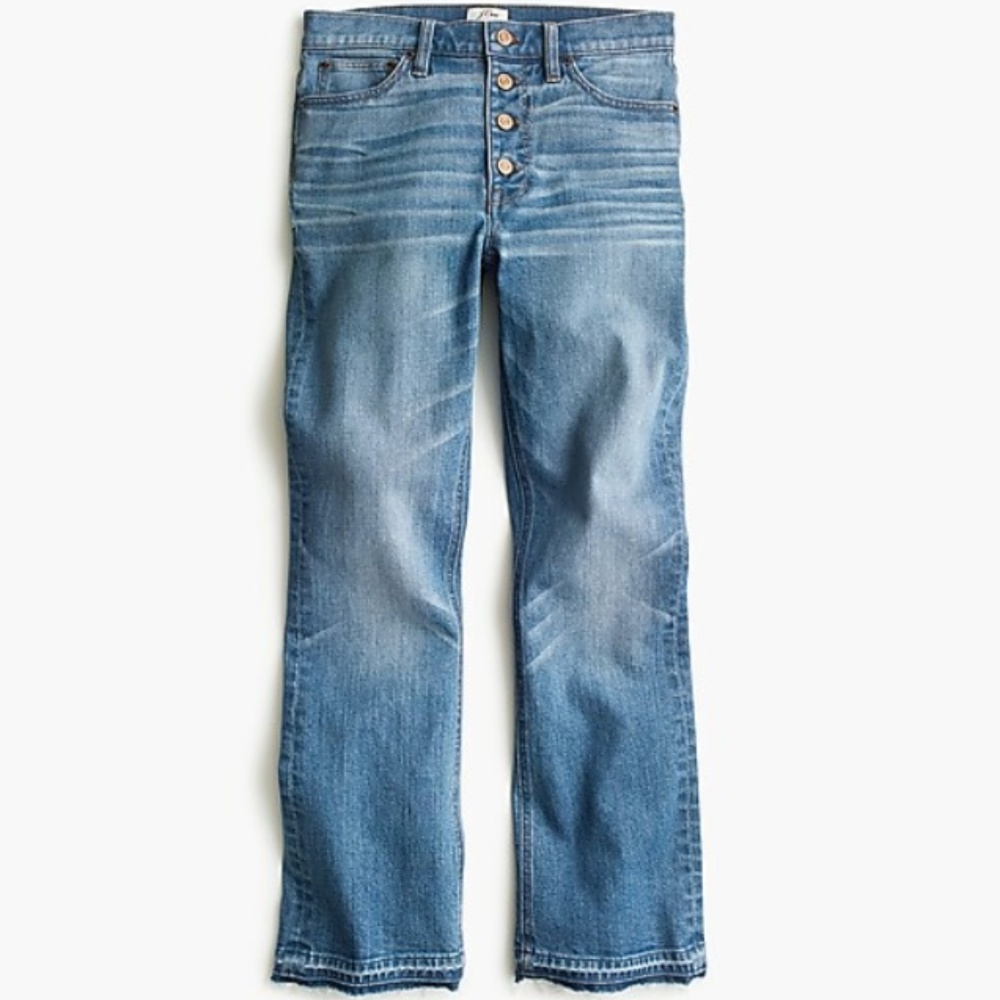 J. Crew Demi-Boot Crop Jeans Redwood Wash